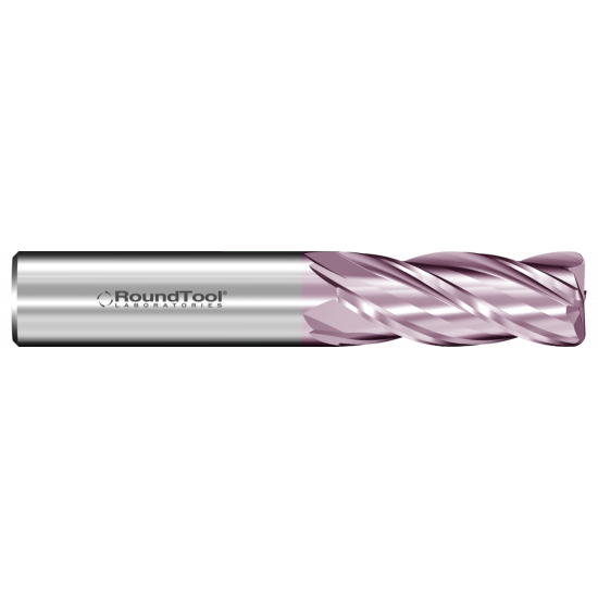 GR4RAT 1/16XL Ø 1/2 x 2" x 1/8 4 Flute .015 Radius Carbide End Mill AlTiN