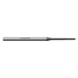 GRERN4BD1 .015N Ø .075 x 3" x 1/8 4 Flute Ball End Extended Reach Carbide Micro End Mill w/Neck PVD Diamond