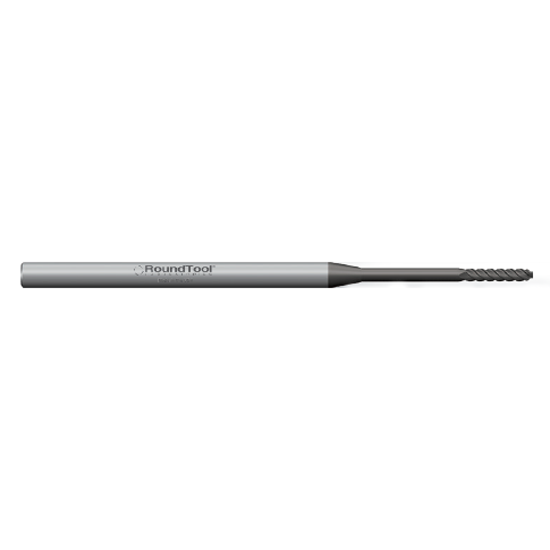 GRERN4BD1 .050N Ø .250 x 3" x 1/8 4 Flute Ball End Extended Reach Carbide Micro End Mill w/Neck PVD Diamond