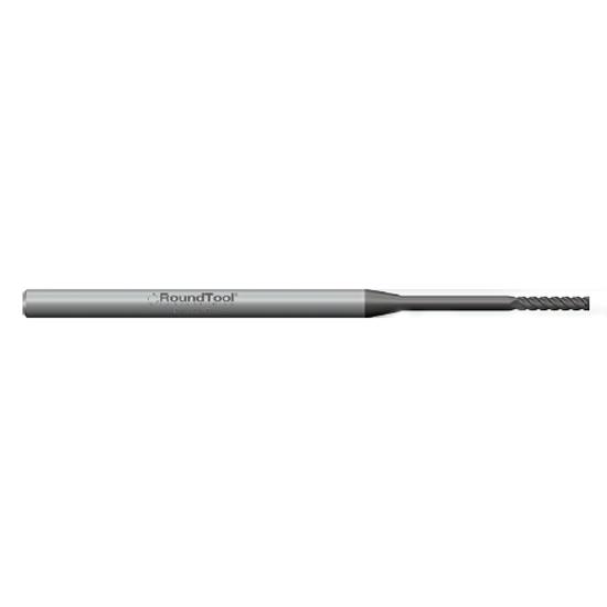 GRERN4SD1 .035N Ø .175 x 3" x 1/8 4 Flute Square End Extended Reach Carbide Micro End Mill w/Neck PVD Diamond