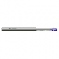 LR8X3RAT .031 Ø .046 x 2-1/2 x 1/8 3 Flute .005 Radius .250 Lbs Long Reach Carbide Micro End Mill AlTiN