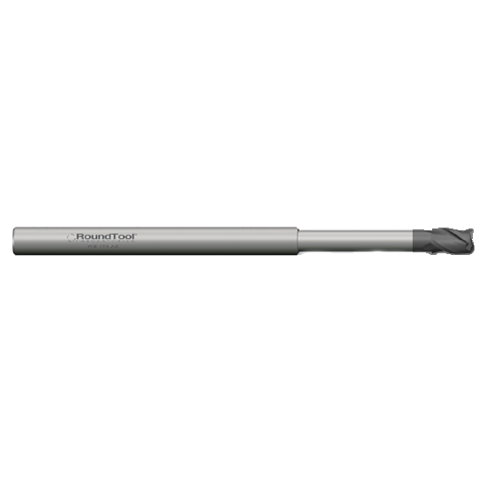 LR8X3RD1 .078 Ø .117 x 2-1/2 x 1/8 3 Flute .015 Radius .625 Lbs Long Reach Carbide Micro End Mill PVD Diamond