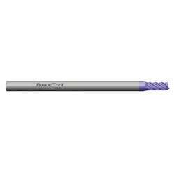 SSL5SAT .031 Ø .155 x 2-1/2 x 1/8 5 Flute Square End Carbide Micro End Mill for Finishing AlTiN